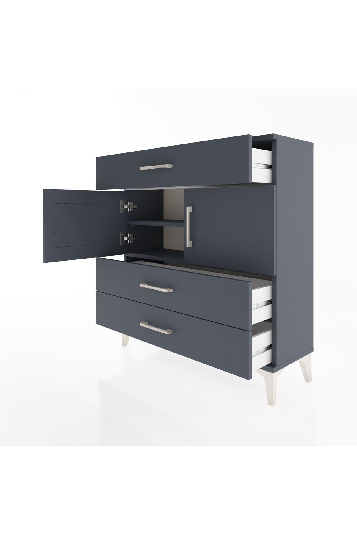 Arges Şifonyer 2 Raflı 3 Çekmeceli 2 Kapaklı 88x30x96 - S04M037V5A