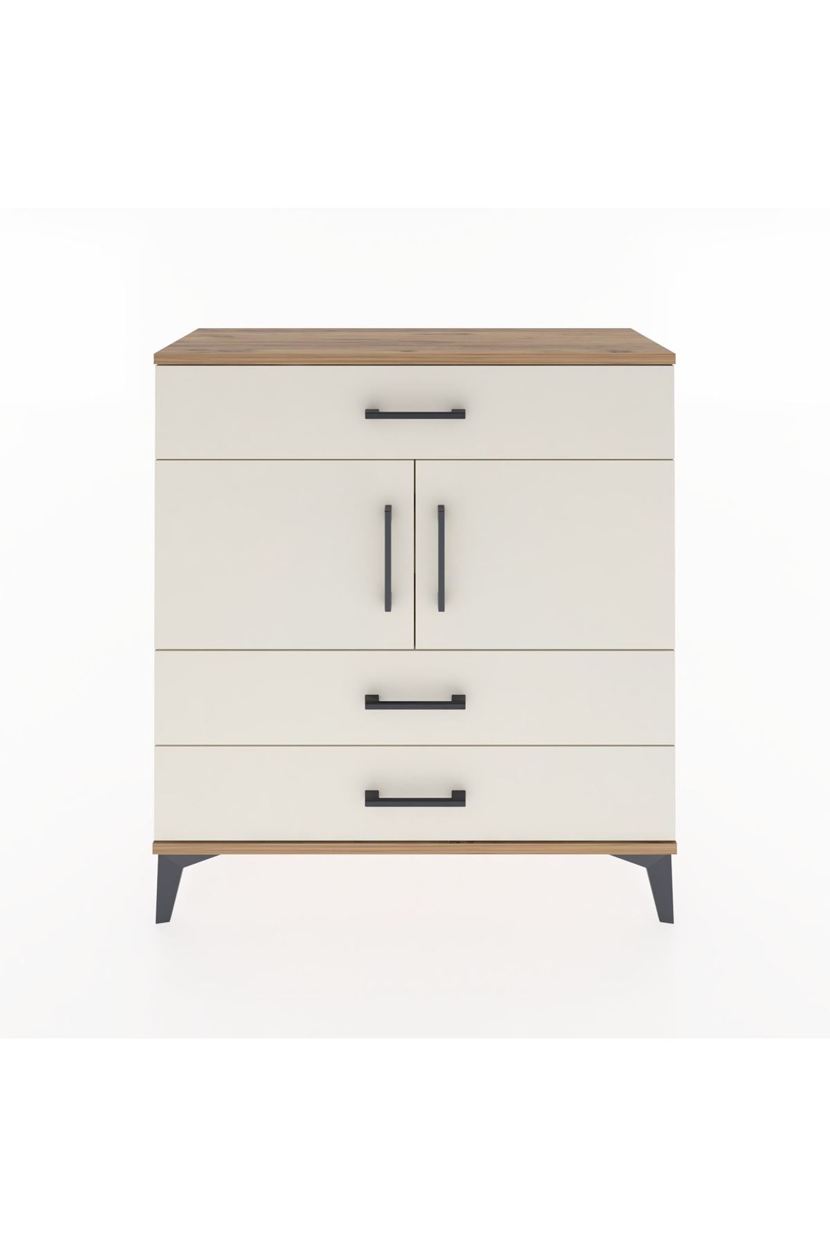 Arges Şifonyer 2 Raflı 3 Çekmeceli 2 Kapaklı 88x30x96 - S04M037V7A