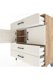 Arges Şifonyer 2 Raflı 3 Çekmeceli 2 Kapaklı 88x30x96 - S04M037V7A