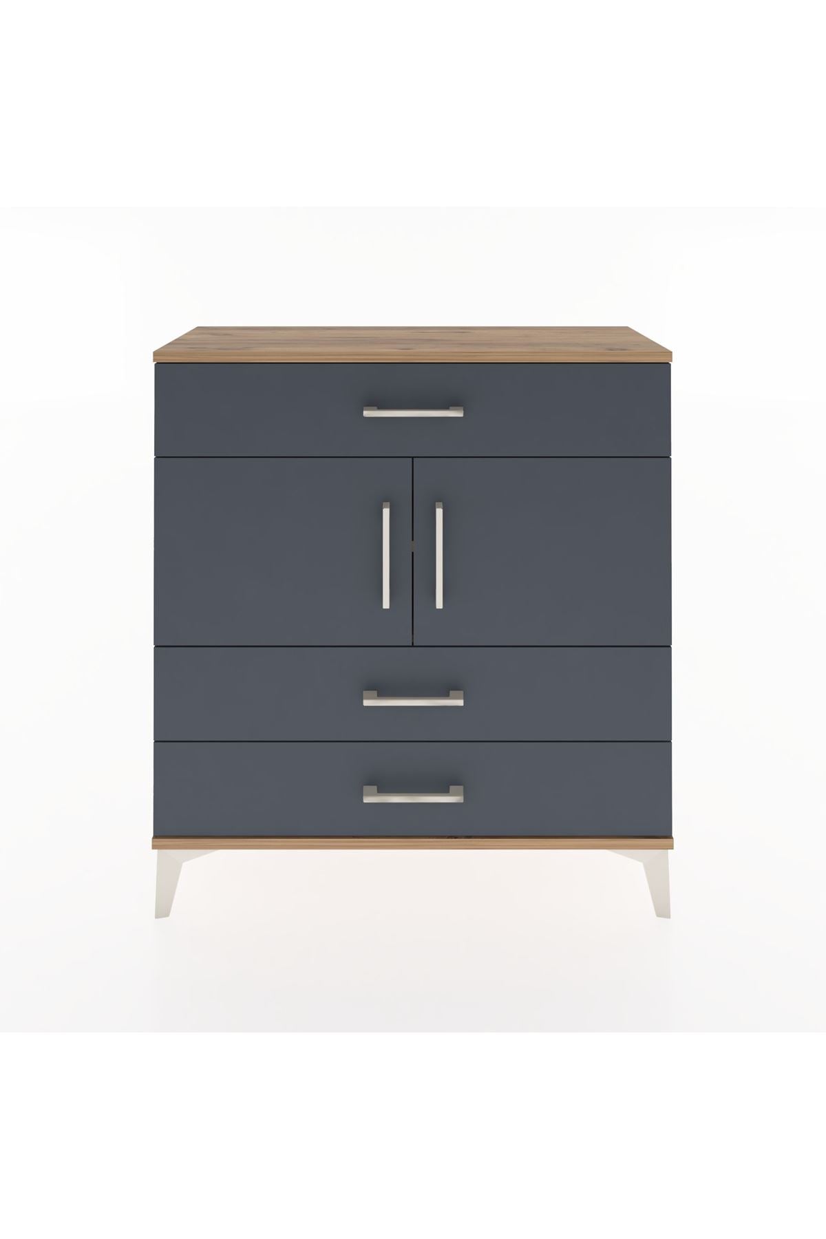 Arges Şifonyer 2 Raflı 3 Çekmeceli 2 Kapaklı 88x30x96 - S04M037V8A