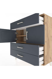 Arges Şifonyer 2 Raflı 3 Çekmeceli 2 Kapaklı 88x30x96 - S04M037V8A