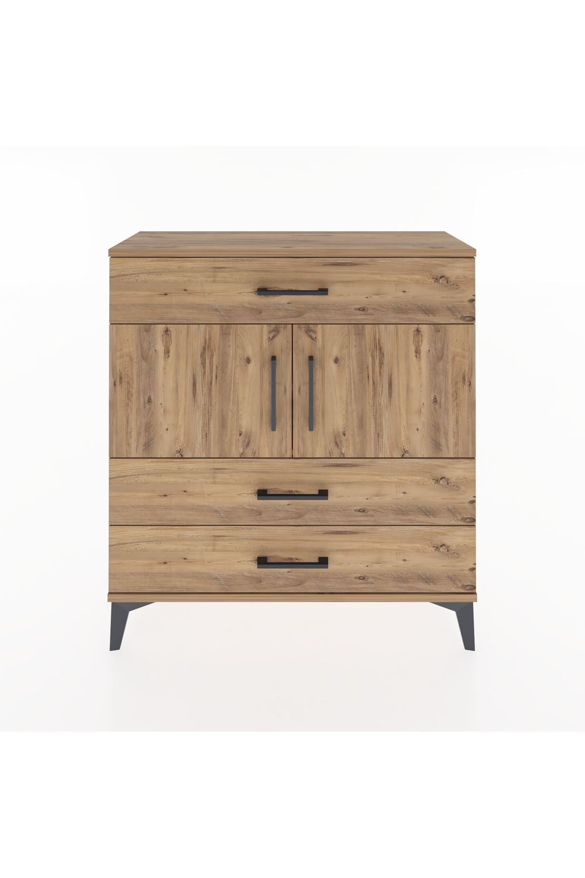 Arges Şifonyer 2 Raflı 3 Çekmeceli 2 Kapaklı 88x30x96 - S04M037V9A