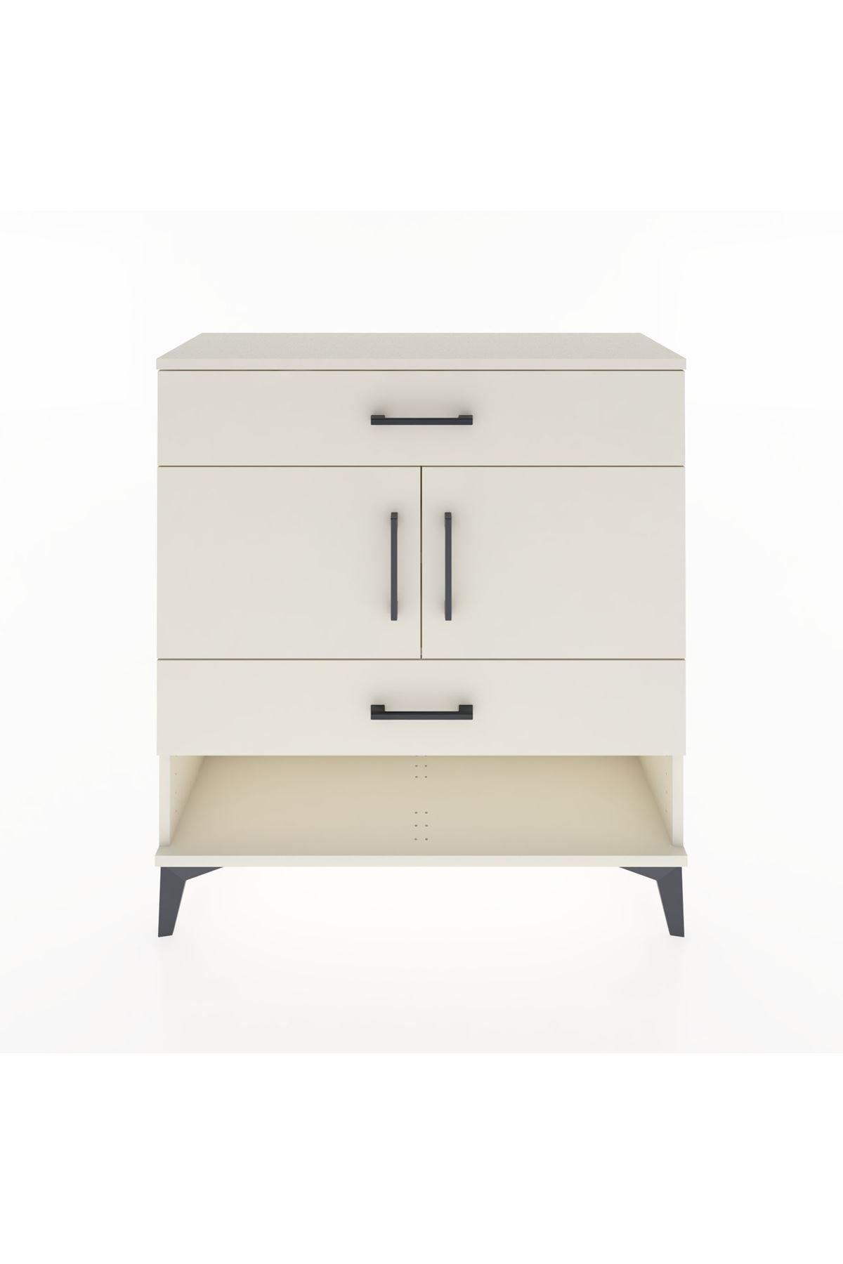 Arges Şifonyer 2 Raflı 2 Çekmeceli 2 Kapaklı 88x30x96 - S04M038V1A