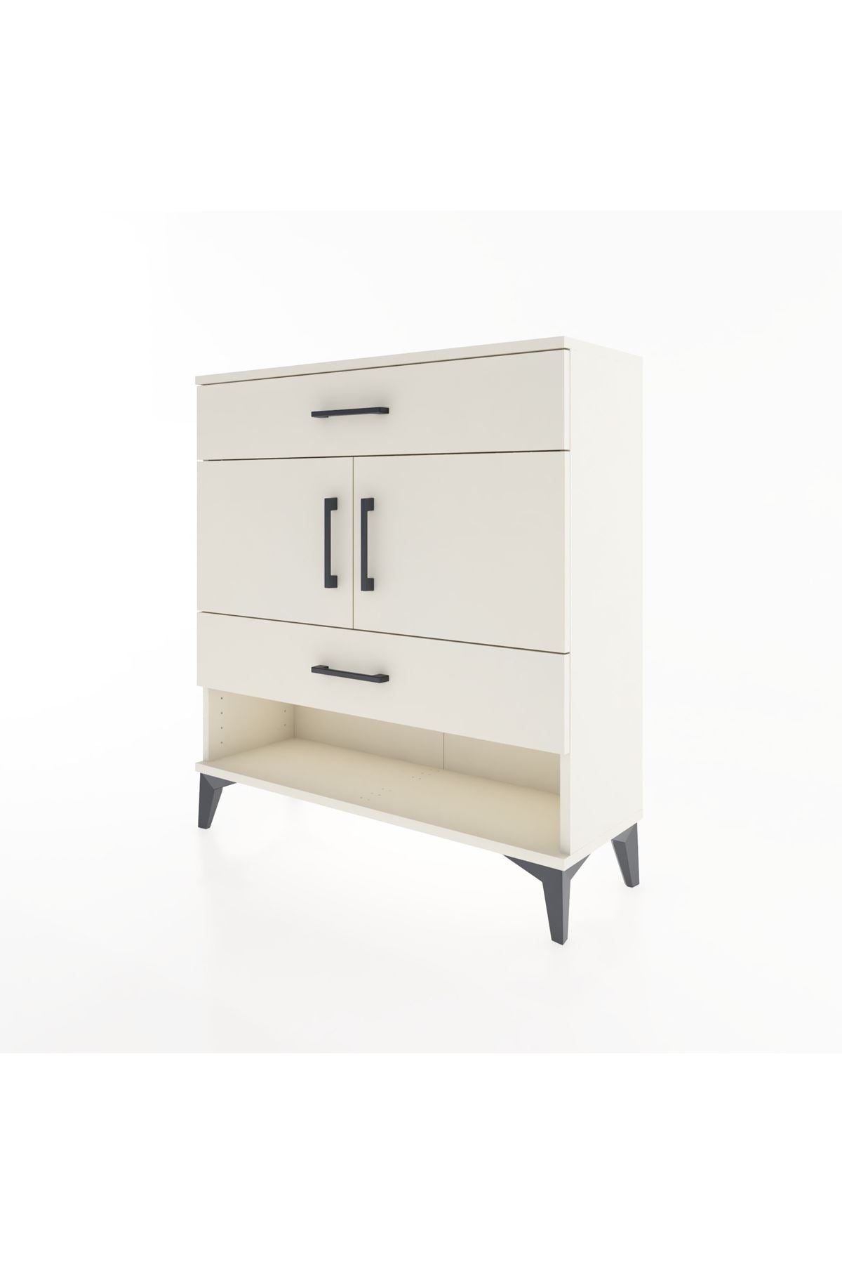 Arges Şifonyer 2 Raflı 2 Çekmeceli 2 Kapaklı 88x30x96 - S04M038V1A