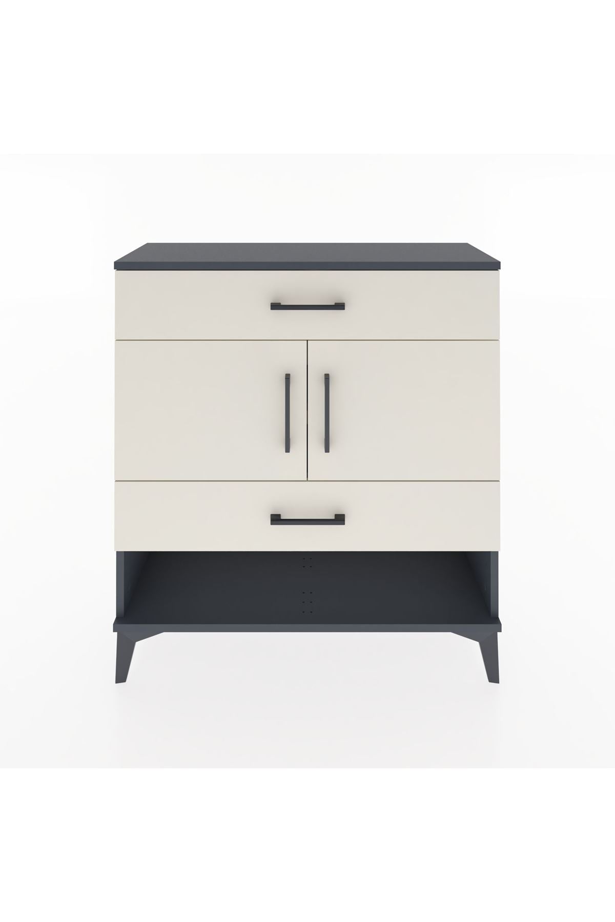 Arges Şifonyer 2 Raflı 2 Çekmeceli 2 Kapaklı 88x30x96 - S04M038V4A