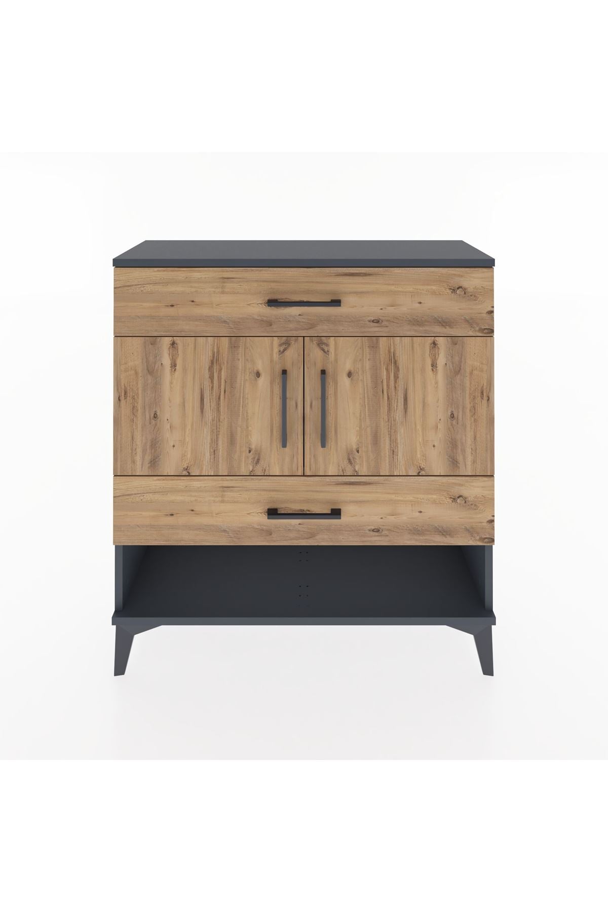 Arges Şifonyer 2 Raflı 2 Çekmeceli 2 Kapaklı 88x30x96 - S04M038V6A