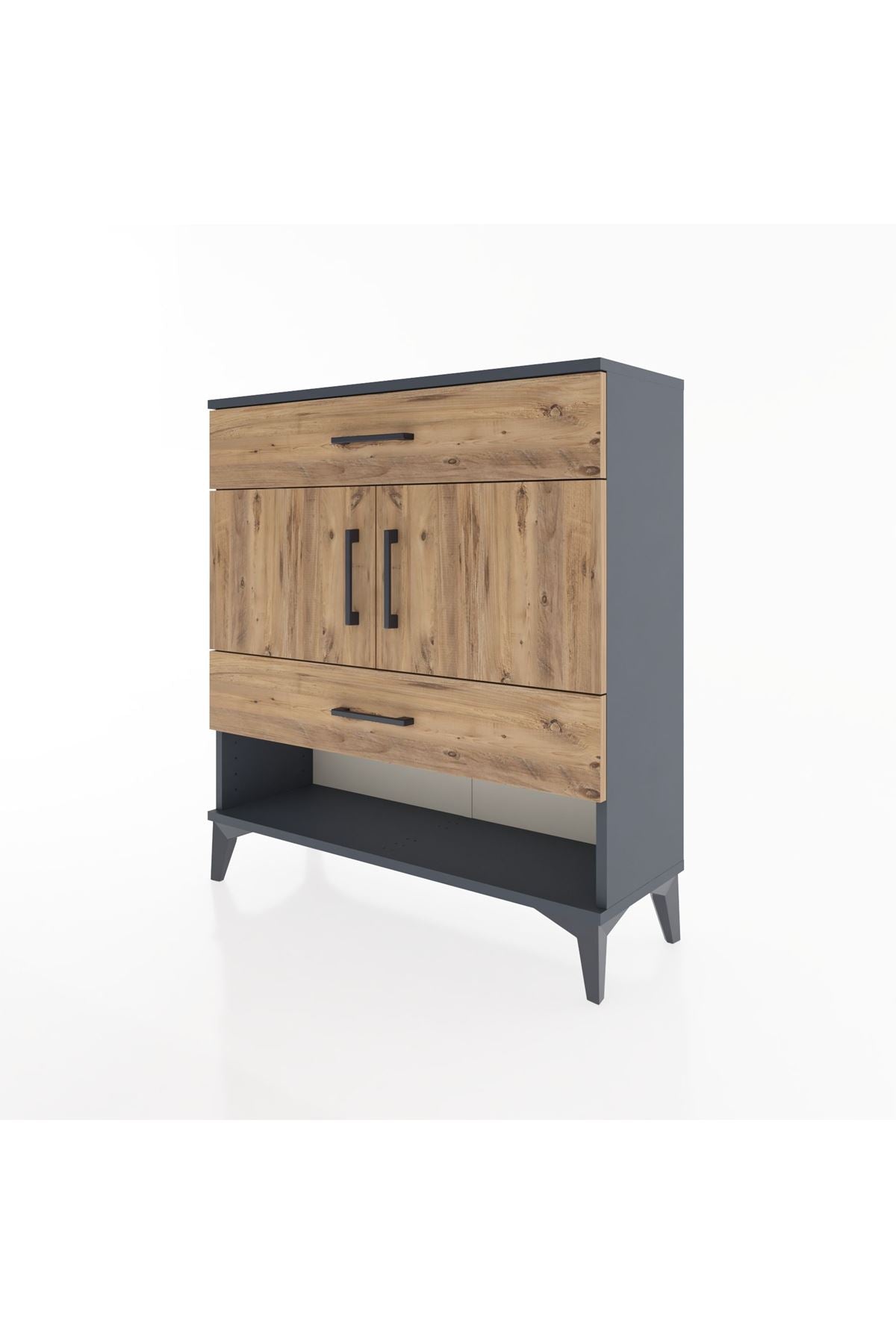 Arges Şifonyer 2 Raflı 2 Çekmeceli 2 Kapaklı 88x30x96 - S04M038V6A