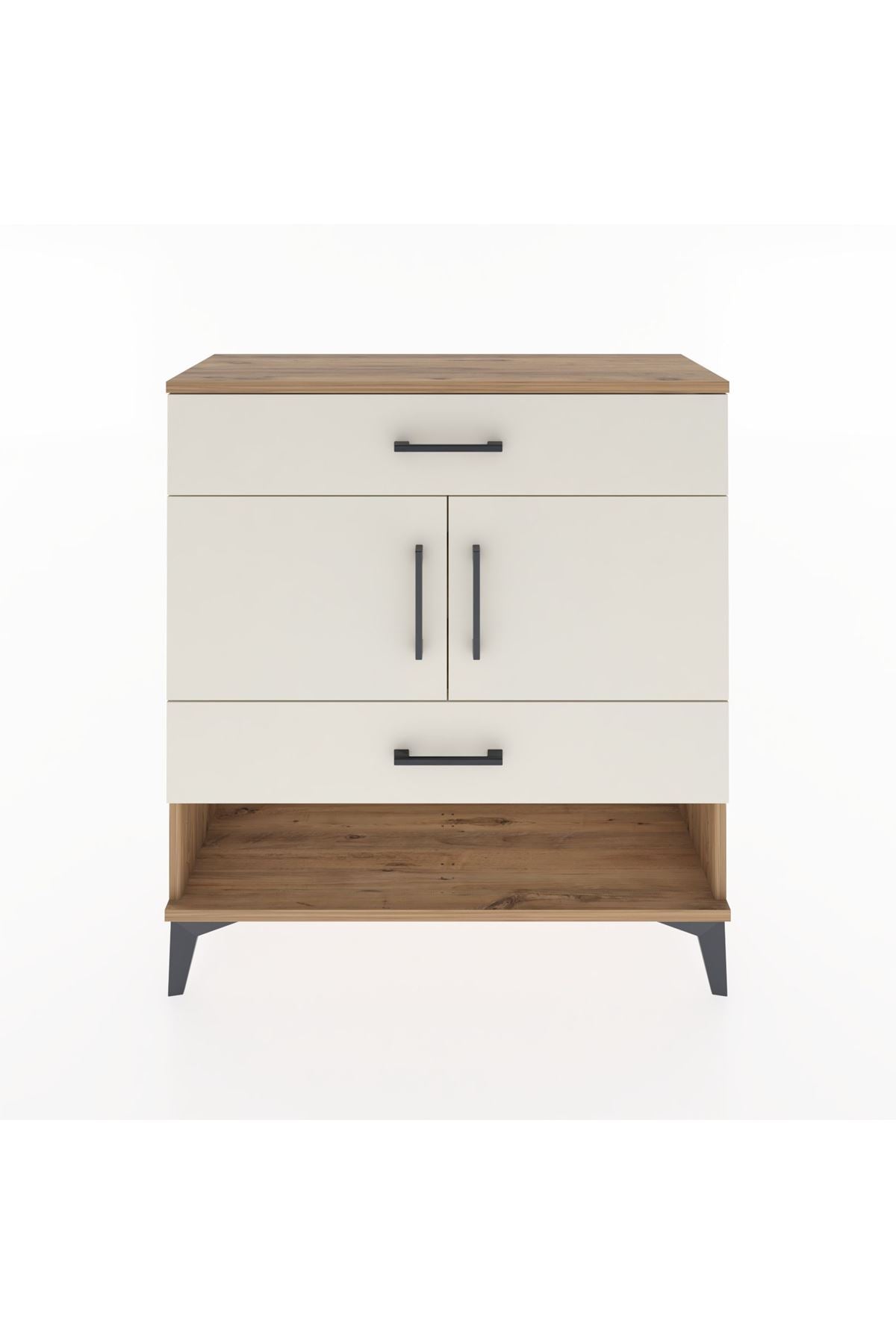 Arges Şifonyer 2 Raflı 2 Çekmeceli 2 Kapaklı 88x30x96 - S04M038V7A