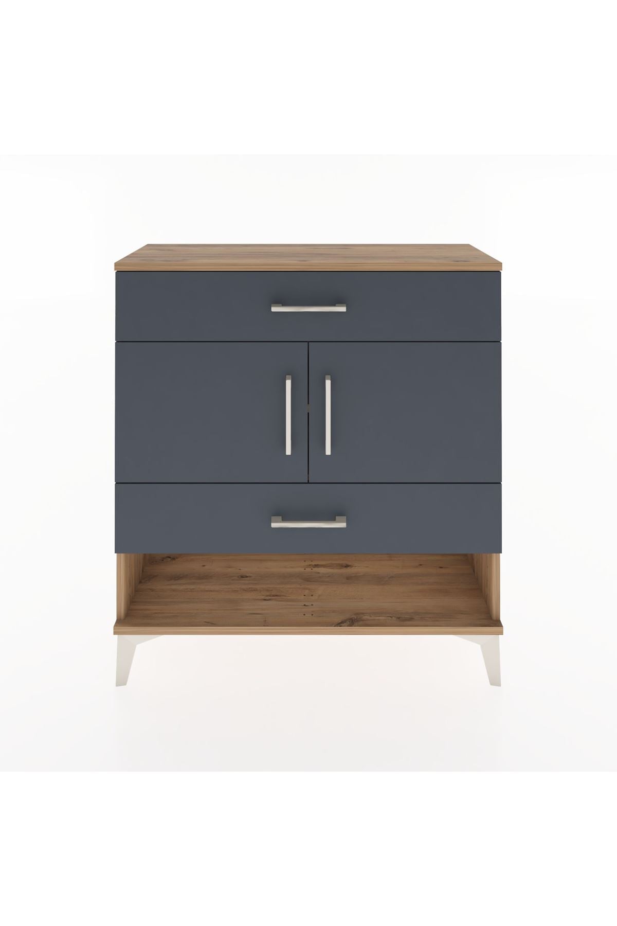 Arges Şifonyer 2 Raflı 2 Çekmeceli 2 Kapaklı 88x30x96 - S04M038V8A