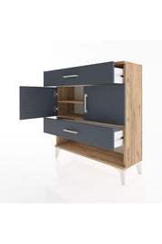 Arges Şifonyer 2 Raflı 2 Çekmeceli 2 Kapaklı 88x30x96 - S04M038V8A