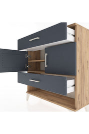 Arges Şifonyer 2 Raflı 2 Çekmeceli 2 Kapaklı 88x30x96 - S04M038V8A