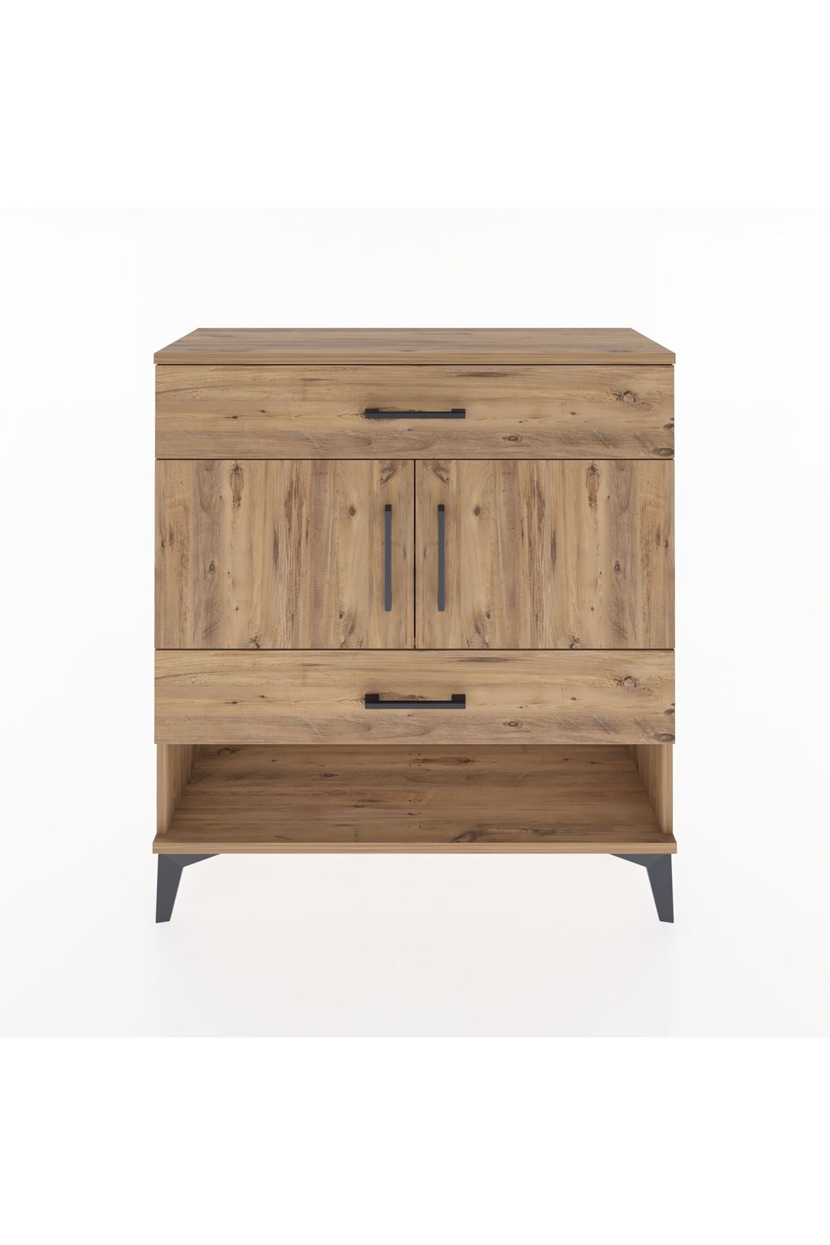 Arges Şifonyer 2 Raflı 2 Çekmeceli 2 Kapaklı 88x30x96 - S04M038V9A