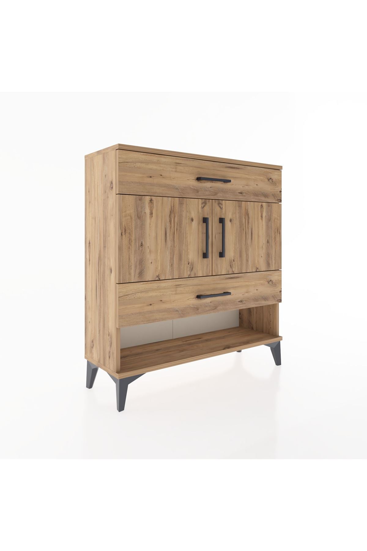 Arges Şifonyer 2 Raflı 2 Çekmeceli 2 Kapaklı 88x30x96 - S04M038V9A