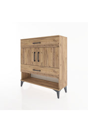 Arges Şifonyer 2 Raflı 2 Çekmeceli 2 Kapaklı 88x30x96 - S04M038V9A