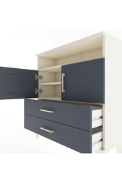 Arges Şifonyer 3 Raflı 2 Çekmeceli 2 Kapaklı 88x30x96 - S04M039V2A