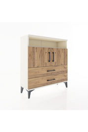 Arges Şifonyer 3 Raflı 2 Çekmeceli 2 Kapaklı 88x30x96 - S04M039V3A