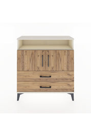 Arges Şifonyer 3 Raflı 2 Çekmeceli 2 Kapaklı 88x30x96 - S04M039V3A