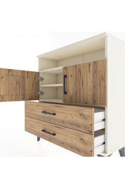 Arges Şifonyer 3 Raflı 2 Çekmeceli 2 Kapaklı 88x30x96 - S04M039V3A