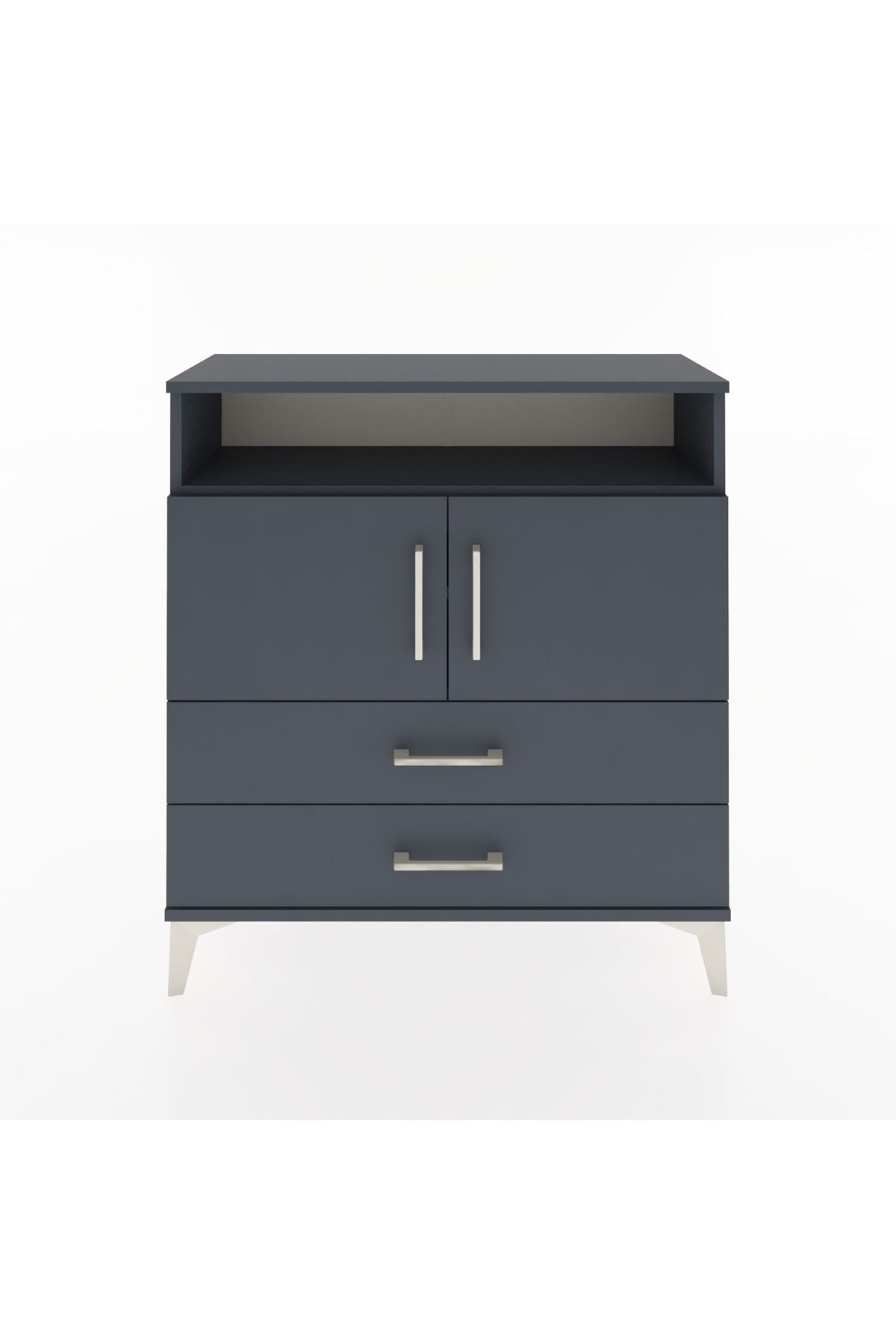 Arges Şifonyer 3 Raflı 2 Çekmeceli 2 Kapaklı 88x30x96 - S04M039V5A