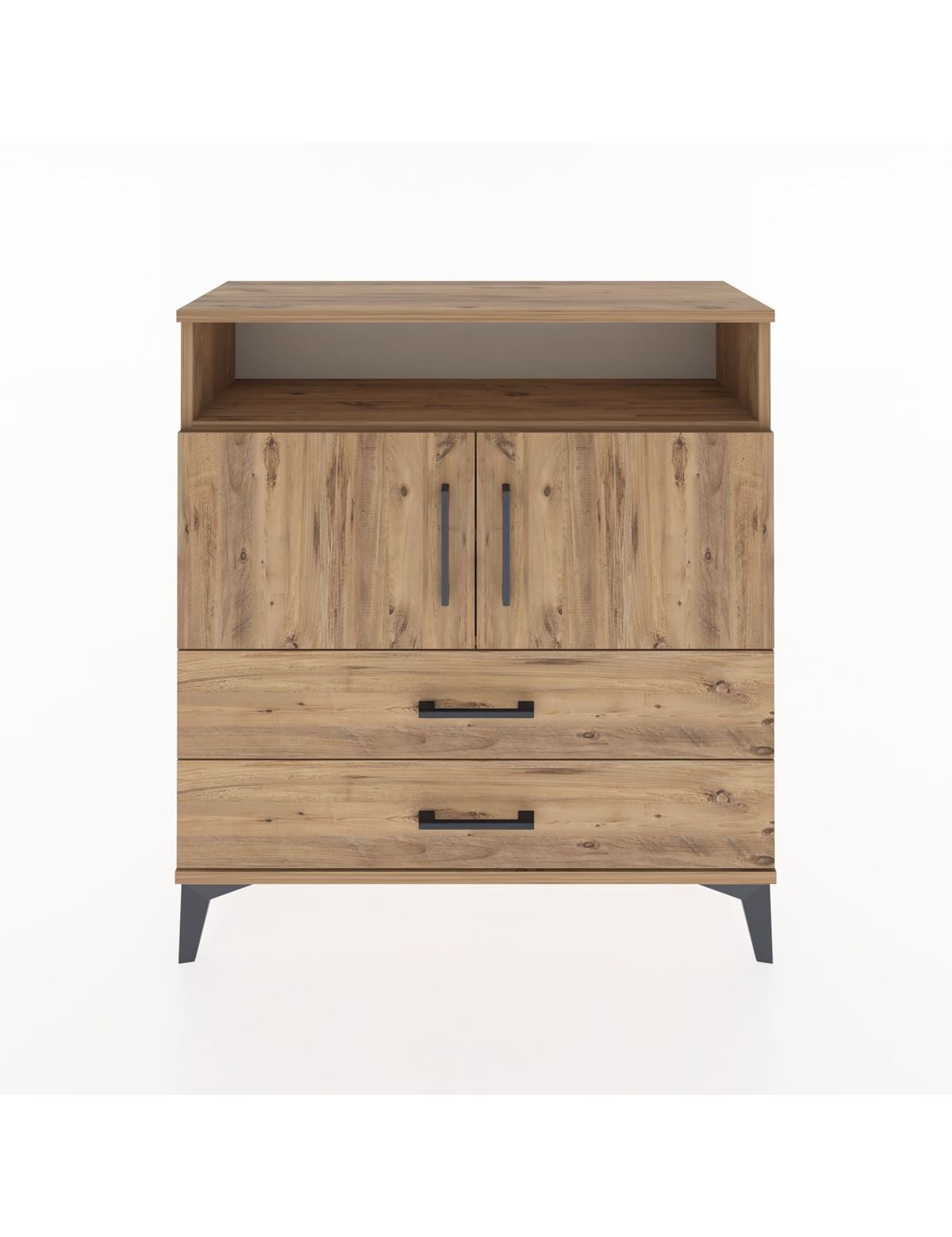 Arges Şifonyer 3 Raflı 2 Çekmeceli 2 Kapaklı 88x30x96 - S04M039V9A