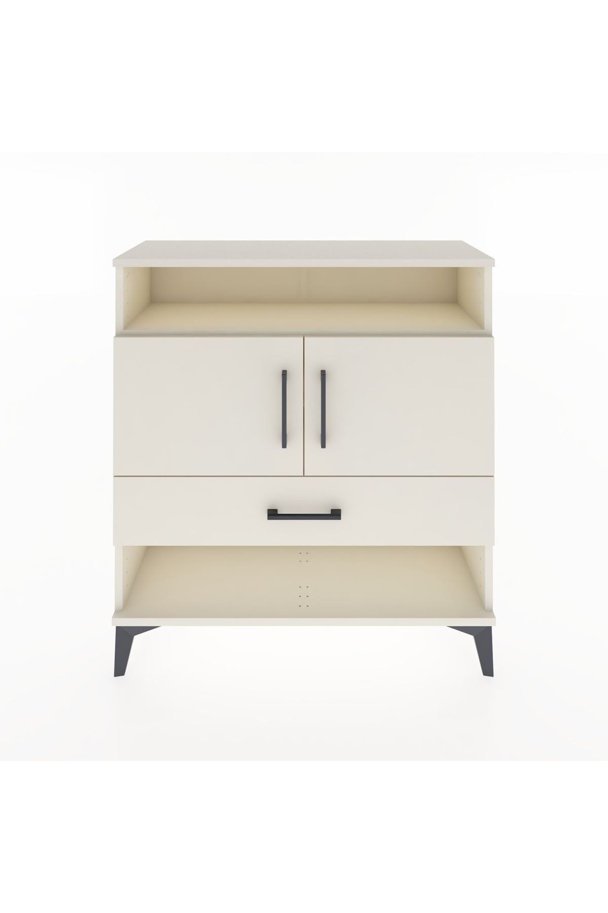 Arges Şifonyer 3 Raflı Tek Çekmeceli 2 Kapaklı 88x30x96 - S04M040V1A
