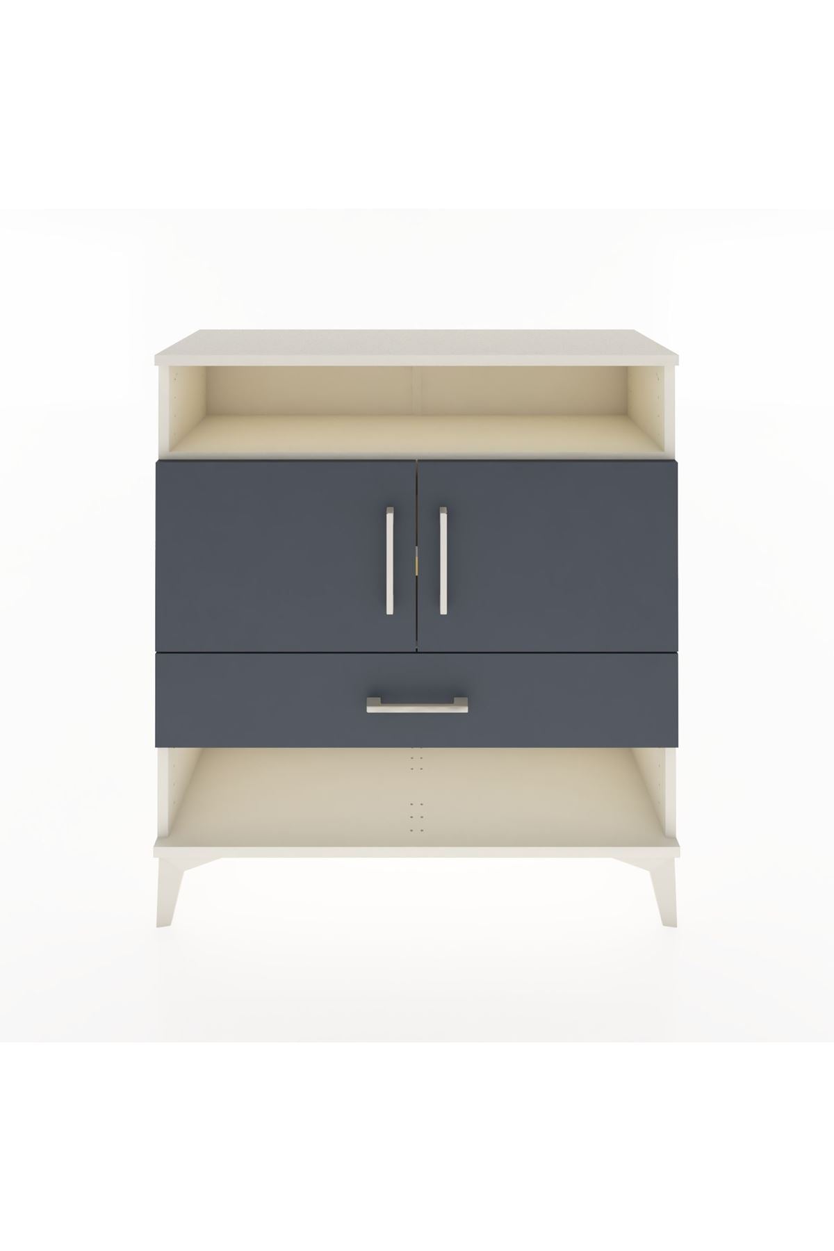 Arges Şifonyer 3 Raflı Tek Çekmeceli 2 Kapaklı 88x30x96 - S04M040V2A
