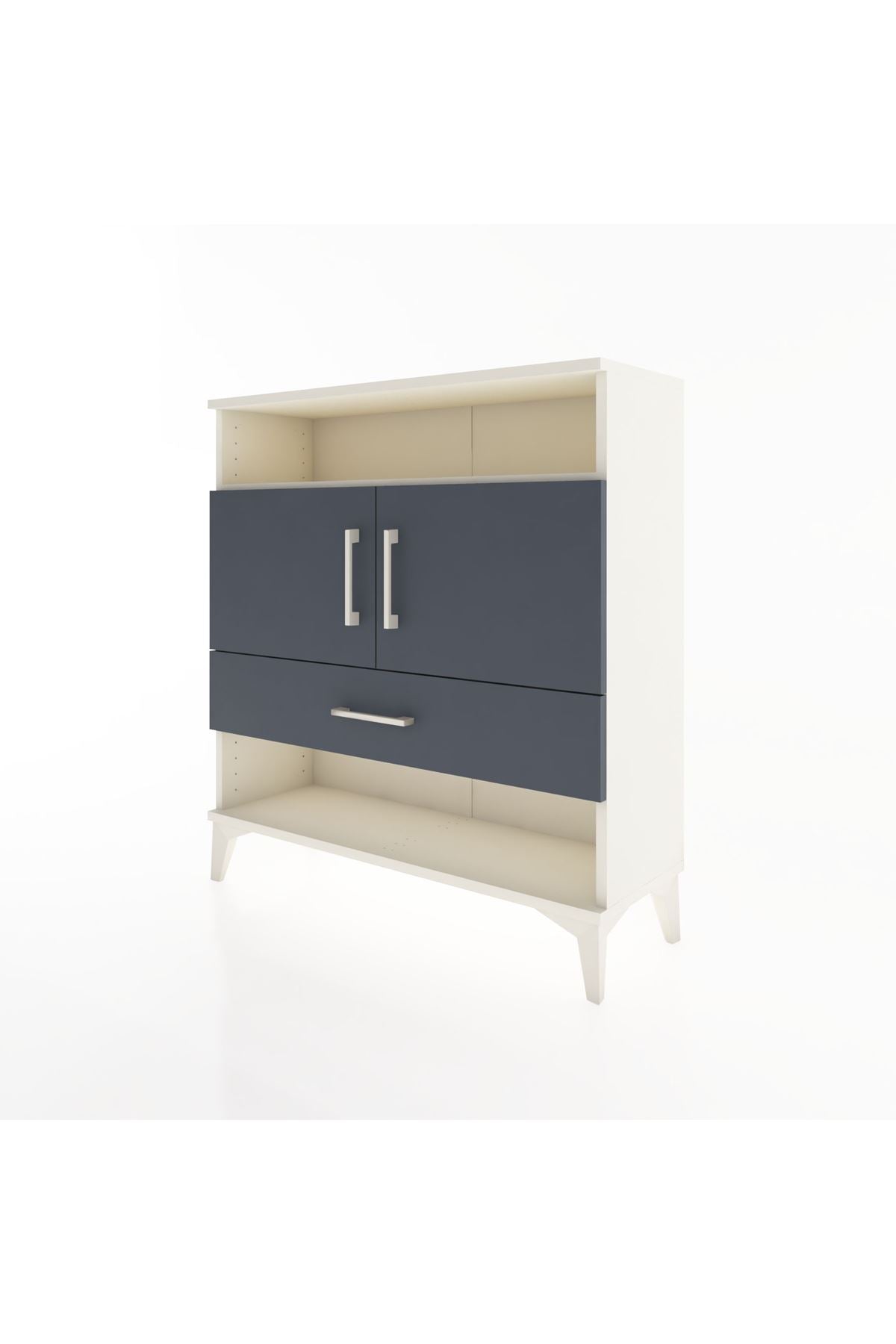 Arges Şifonyer 3 Raflı Tek Çekmeceli 2 Kapaklı 88x30x96 - S04M040V2A