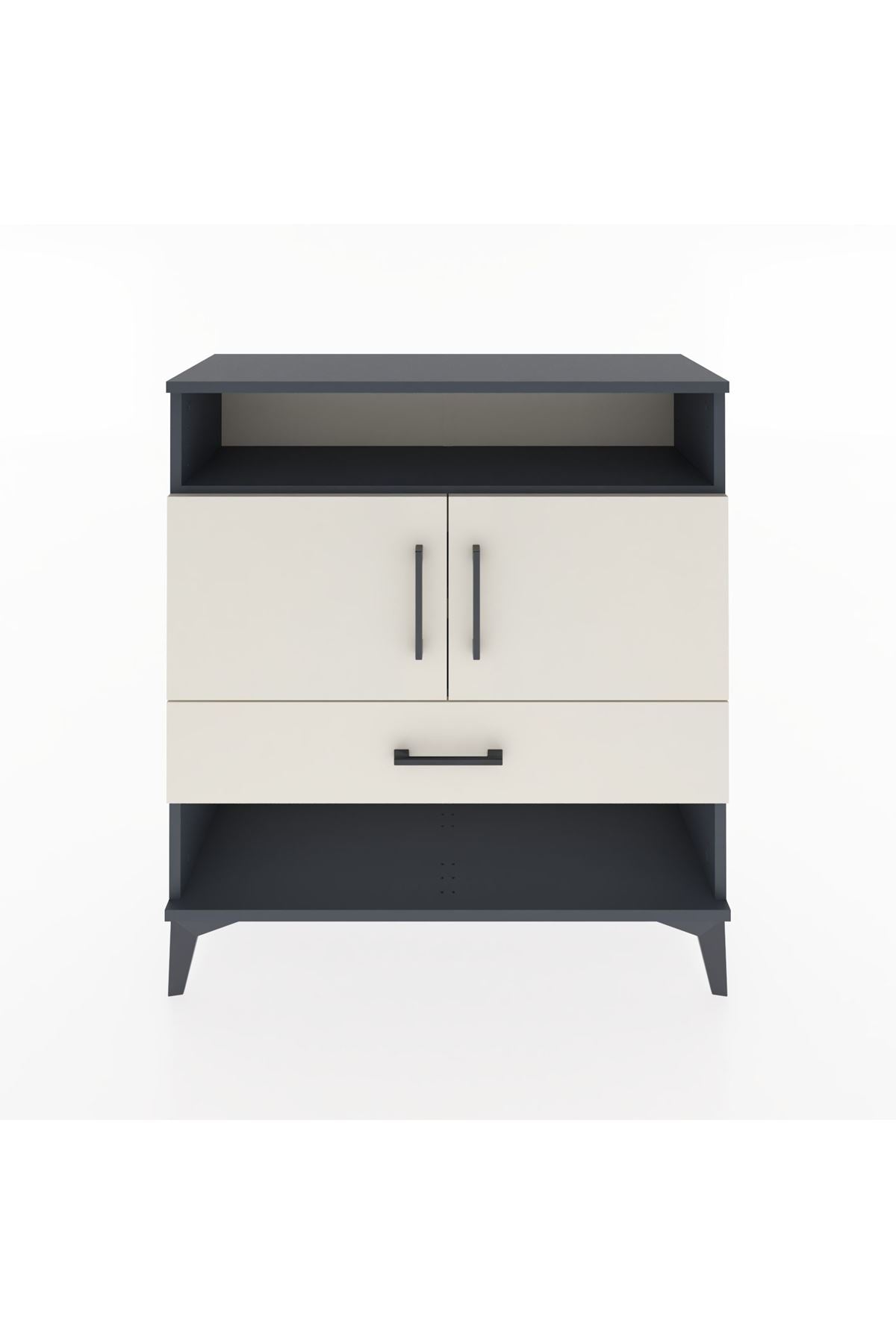 Arges Şifonyer 3 Raflı Tek Çekmeceli 2 Kapaklı 88x30x96 - S04M040V4A
