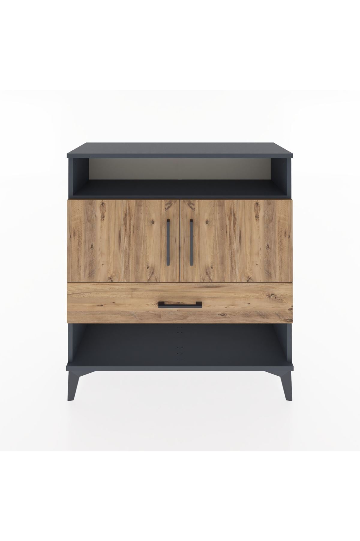 Arges Şifonyer 3 Raflı Tek Çekmeceli 2 Kapaklı 88x30x96 - S04M040V6A