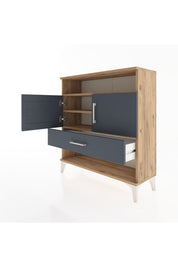 Arges Şifonyer 3 Raflı Tek Çekmeceli 2 Kapaklı 88x30x96 - S04M040V8A