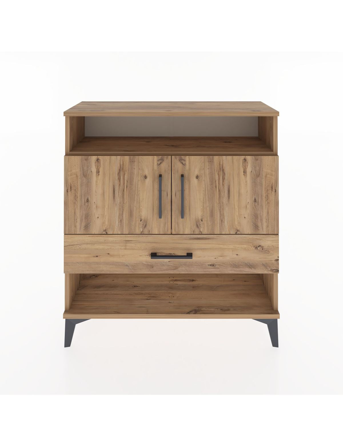 Arges Şifonyer 3 Raflı Tek Çekmeceli 2 Kapaklı 88x30x96 - S04M040V9A