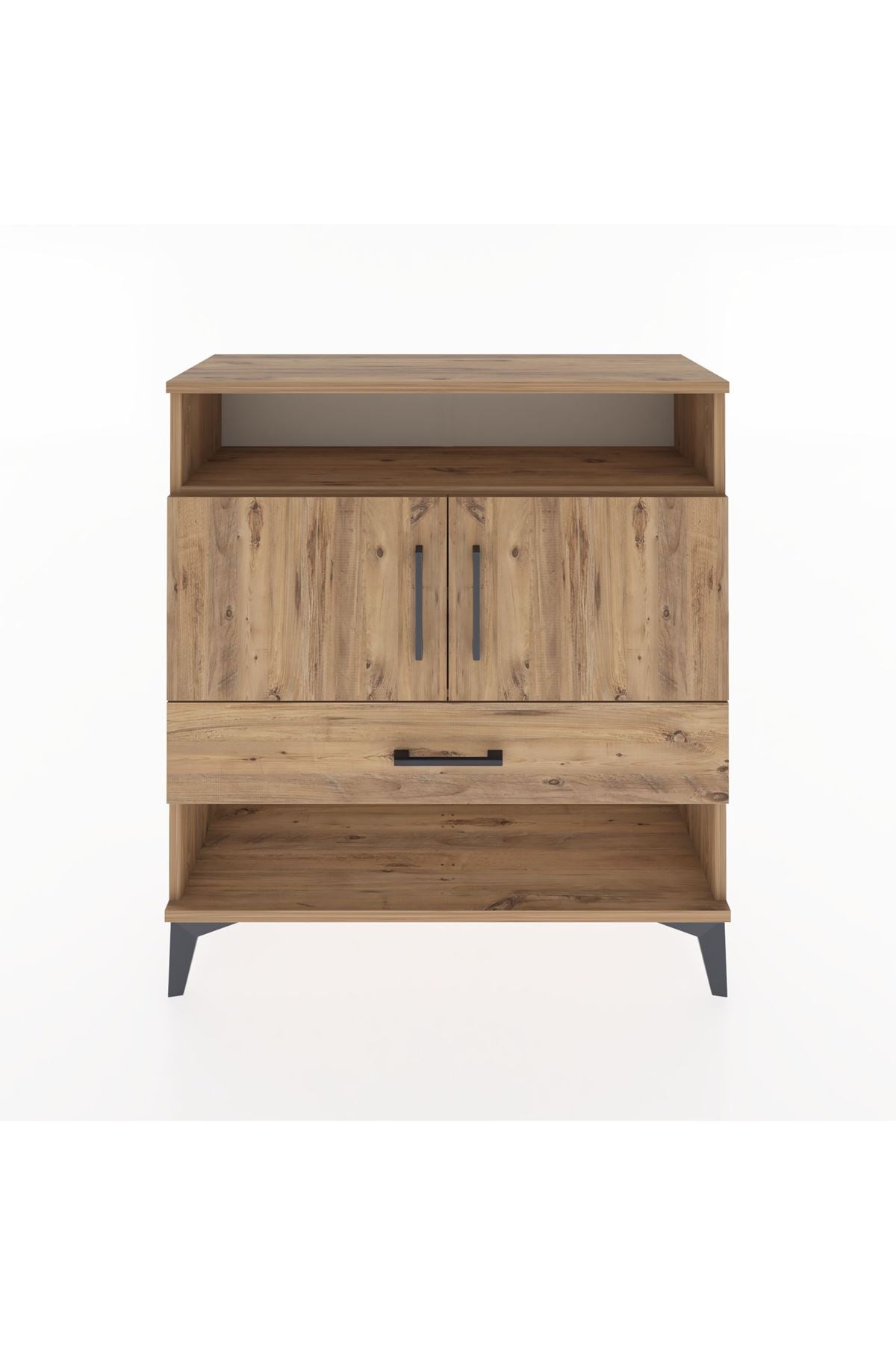 Arges Şifonyer 3 Raflı Tek Çekmeceli 2 Kapaklı 88x30x96 - S04M040V9A