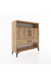 Arges Şifonyer 3 Raflı Tek Çekmeceli 2 Kapaklı 88x30x96 - S04M040V9A