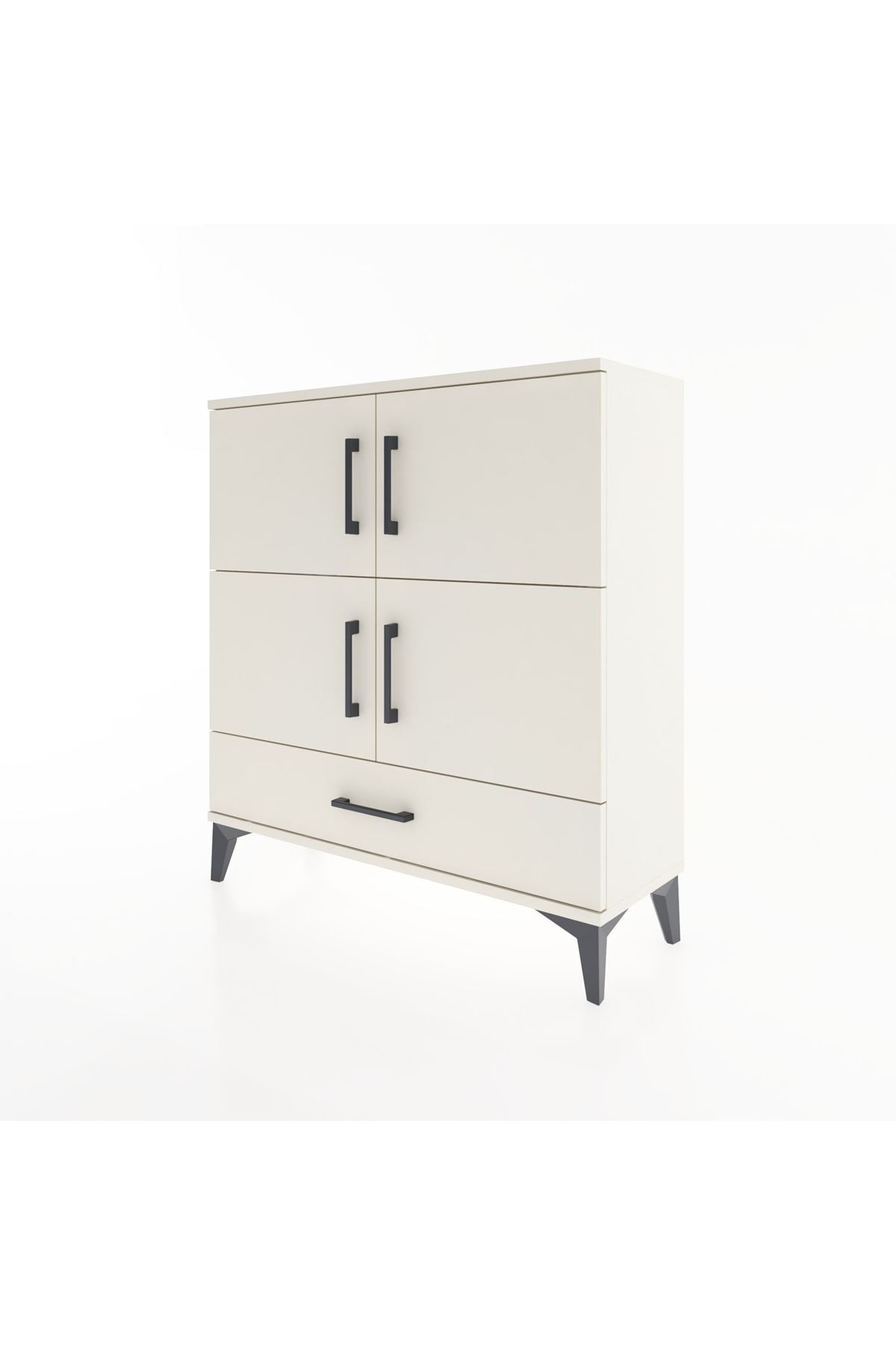 Arges Şifonyer 4 Raflı Tek Çekmeceli 4 Kapaklı 88x30x96 - S04M041V1A