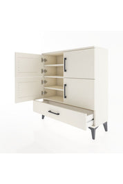 Arges Şifonyer 4 Raflı Tek Çekmeceli 4 Kapaklı 88x30x96 - S04M041V1A