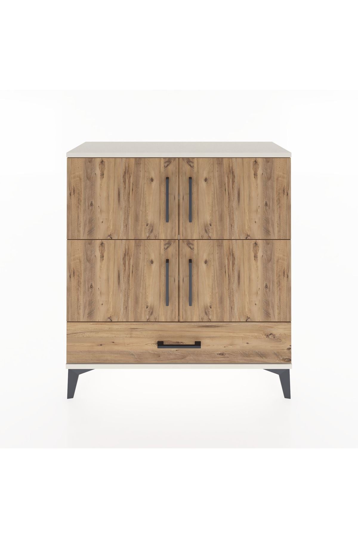 Arges Şifonyer 4 Raflı Tek Çekmeceli 4 Kapaklı 88x30x96 - S04M041V3A