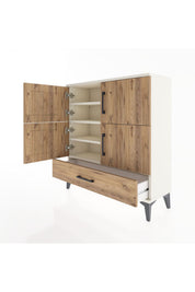 Arges Şifonyer 4 Raflı Tek Çekmeceli 4 Kapaklı 88x30x96 - S04M041V3A