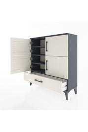 Arges Şifonyer 4 Raflı Tek Çekmeceli 4 Kapaklı 88x30x96 - S04M041V4A