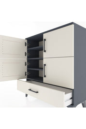Arges Şifonyer 4 Raflı Tek Çekmeceli 4 Kapaklı 88x30x96 - S04M041V4A