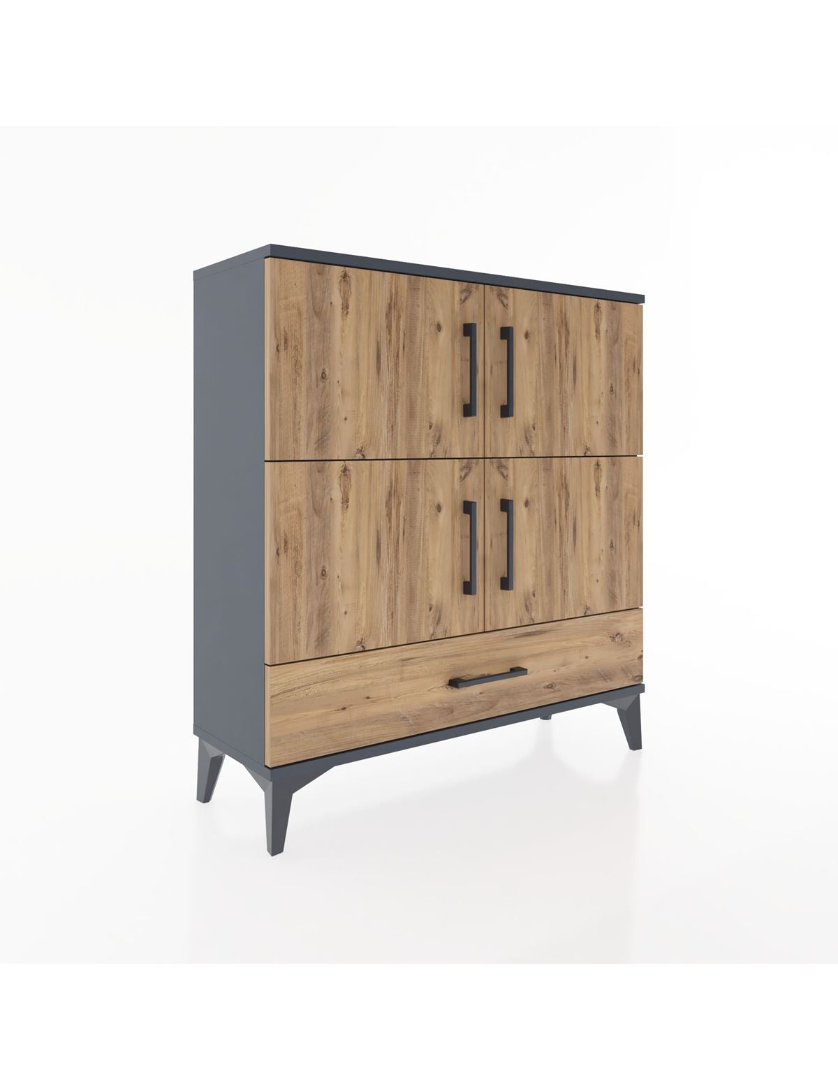 Arges Şifonyer 4 Raflı Tek Çekmeceli 4 Kapaklı 88x30x96 - S04M041V6A