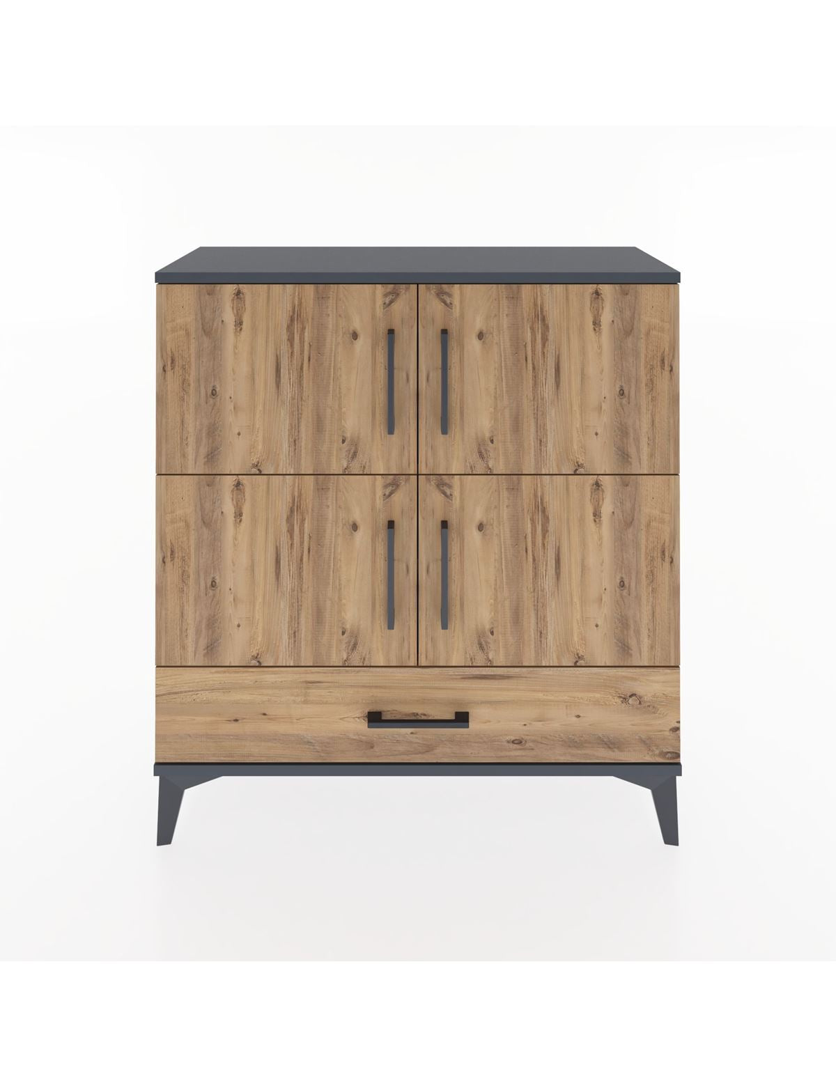 Arges Şifonyer 4 Raflı Tek Çekmeceli 4 Kapaklı 88x30x96 - S04M041V6A