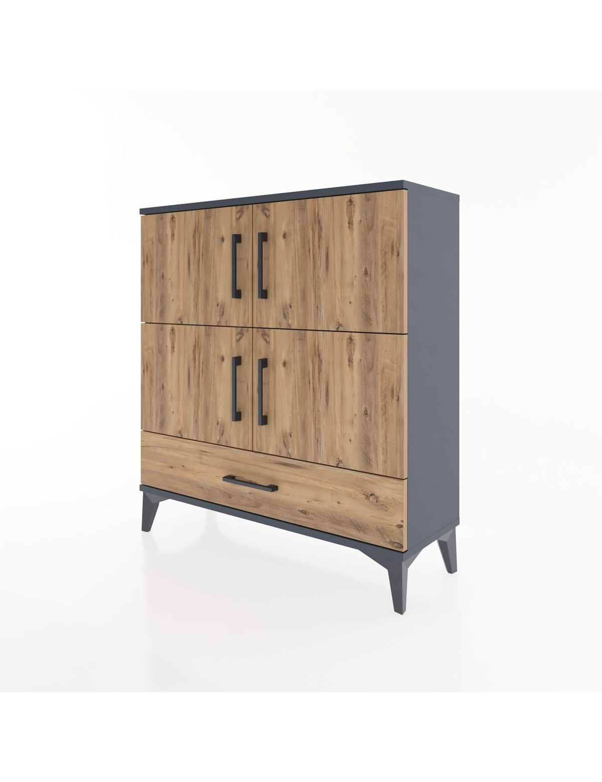 Arges Şifonyer 4 Raflı Tek Çekmeceli 4 Kapaklı 88x30x96 - S04M041V6A