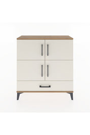 Arges Şifonyer 4 Raflı Tek Çekmeceli 4 Kapaklı 88x30x96 - S04M041V7A
