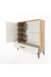 Arges Şifonyer 4 Raflı Tek Çekmeceli 4 Kapaklı 88x30x96 - S04M041V7A