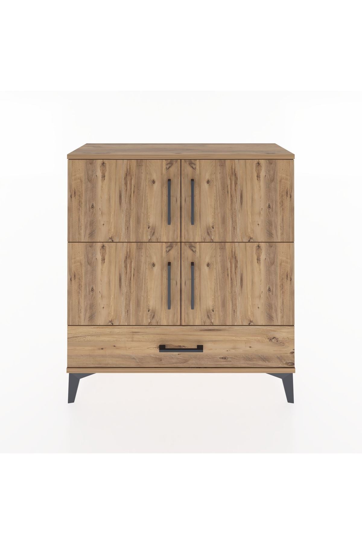 Arges Şifonyer 4 Raflı Tek Çekmeceli 4 Kapaklı 88x30x96 - S04M041V9A