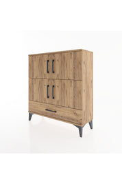 Arges Şifonyer 4 Raflı Tek Çekmeceli 4 Kapaklı 88x30x96 - S04M041V9A