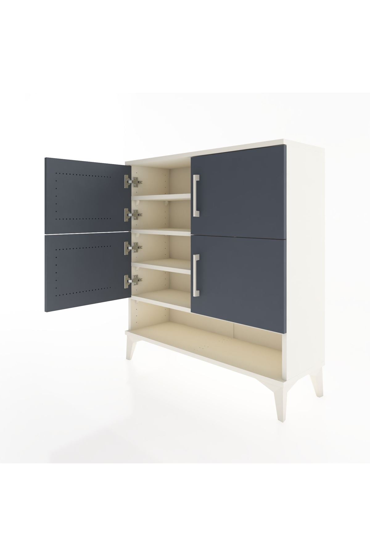 Arges Şifonyer 4 Raflı 4 Kapaklı 88x30x96 - S04M042V2A
