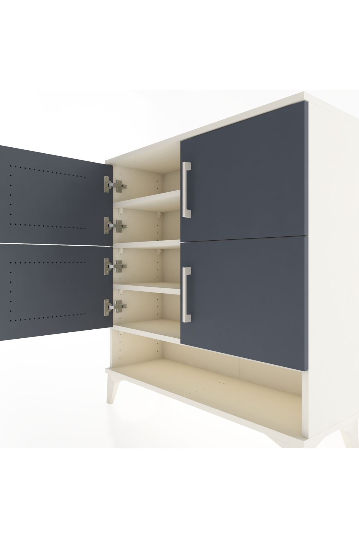 Arges Şifonyer 4 Raflı 4 Kapaklı 88x30x96 - S04M042V2A