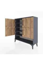 Arges Şifonyer 4 Raflı 4 Kapaklı 88x30x96 - S04M042V6A