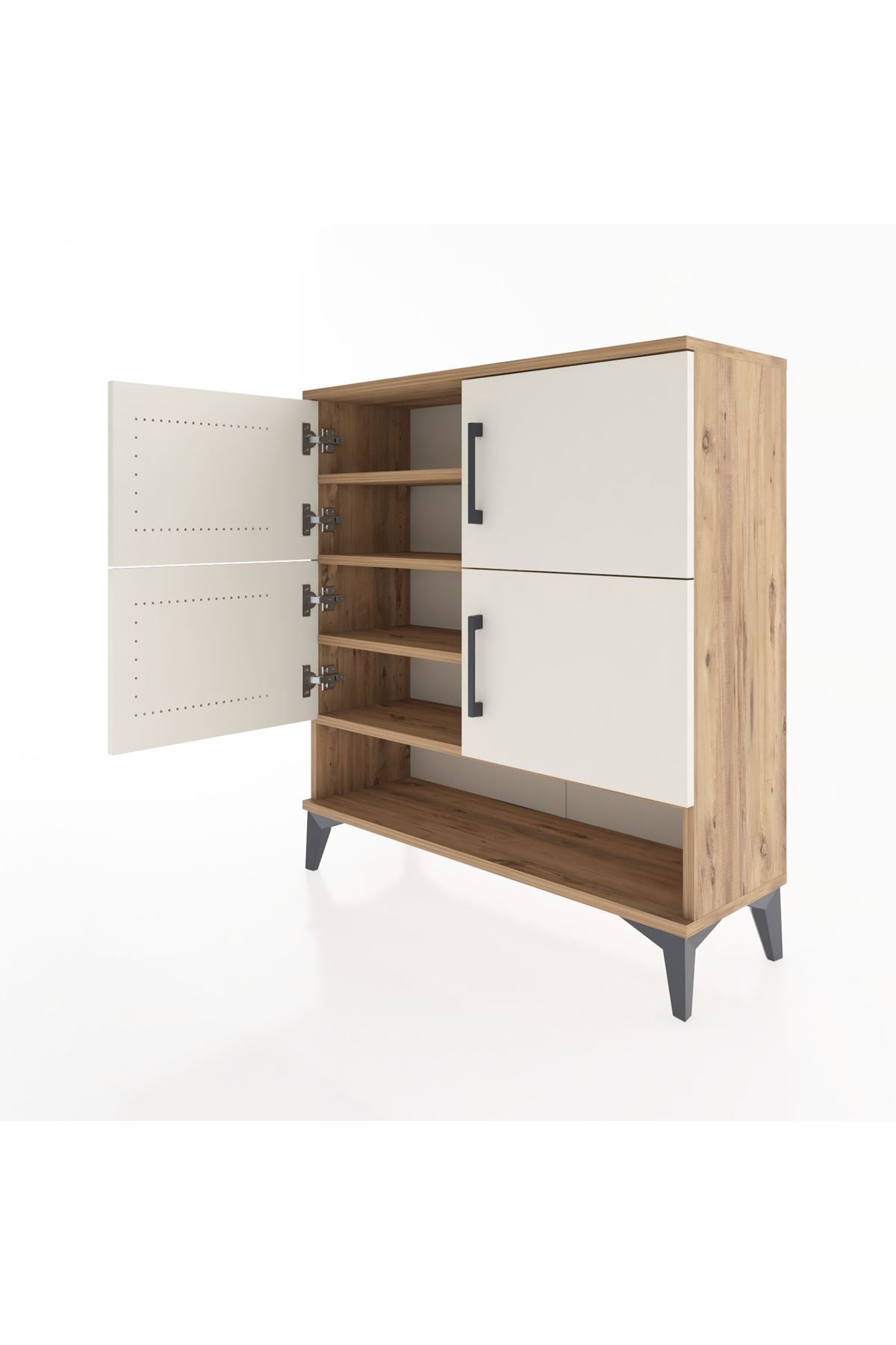 Arges Şifonyer 4 Raflı 4 Kapaklı 88x30x96 - S04M042V7A